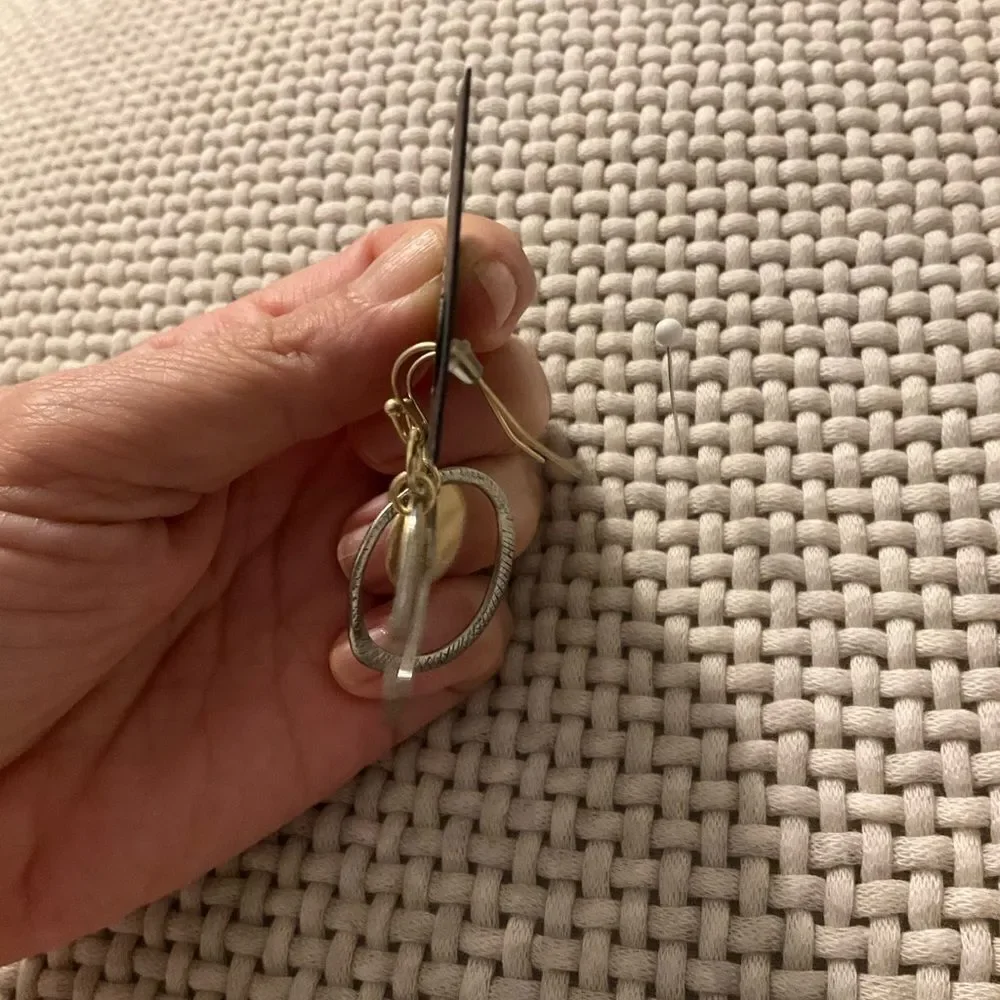 0021-‎ New Chico's Gold and Silver Dangle Earrings